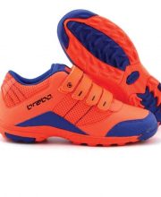 Brabo Velcro Oranje/Blauw JR hockeyschoenen met klittenbandsluiting