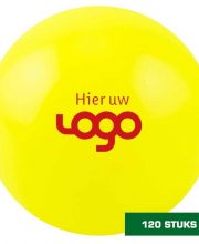 Uw logo op 120 stuks wedstrijd hockeybal glad geel
