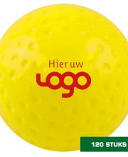 Uw logo op 120 wedstrijd hockeybal dimple geel