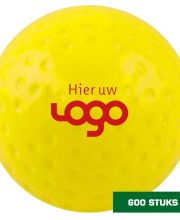 Uw logo op 600 wedstrijd hockeybal dimple geel
