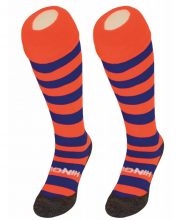 Hingly Stripes Blauw/Oranjehockeysokken